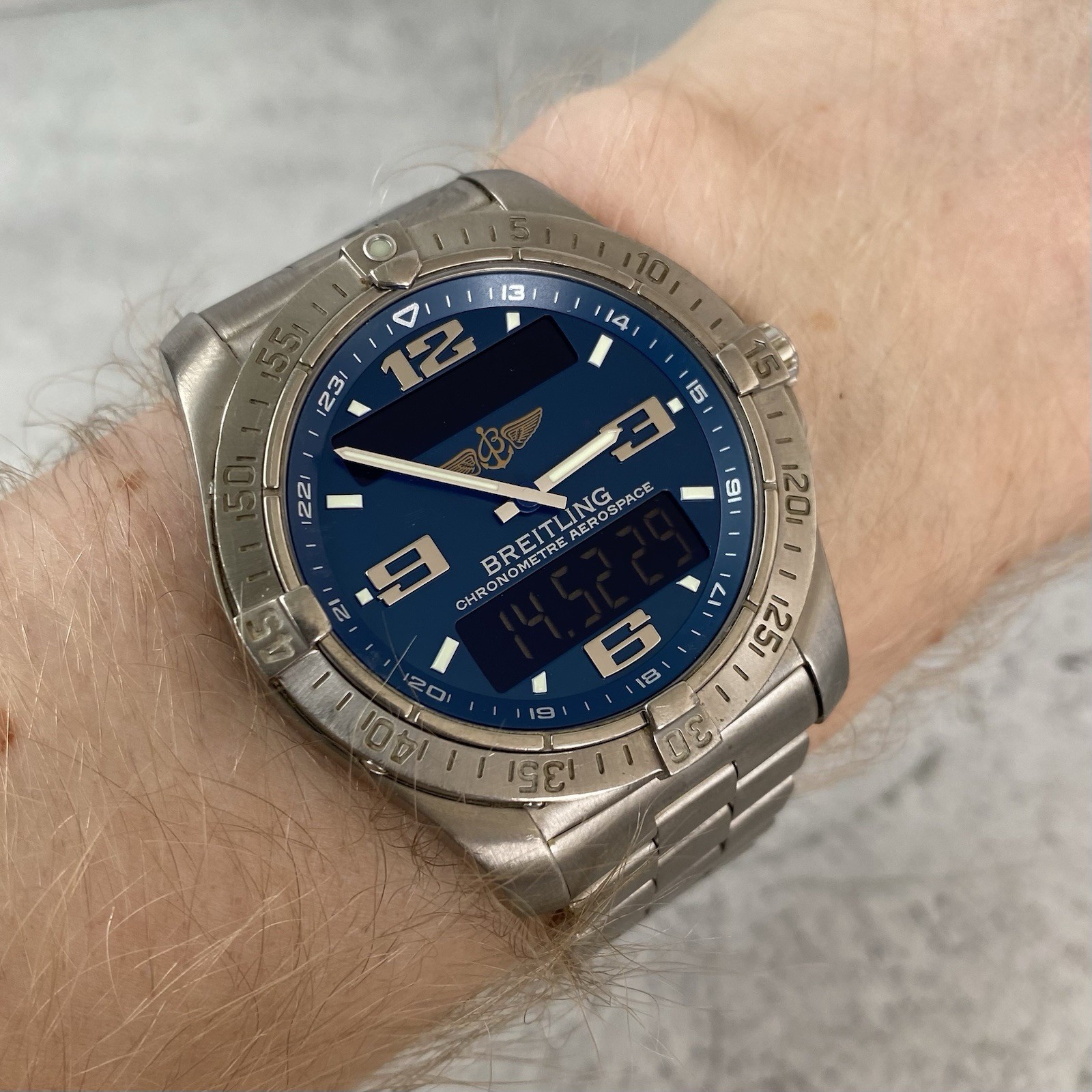 2007 Breitling Aerospace Advantage Titanium Quartz E79362 Watch – Full Set