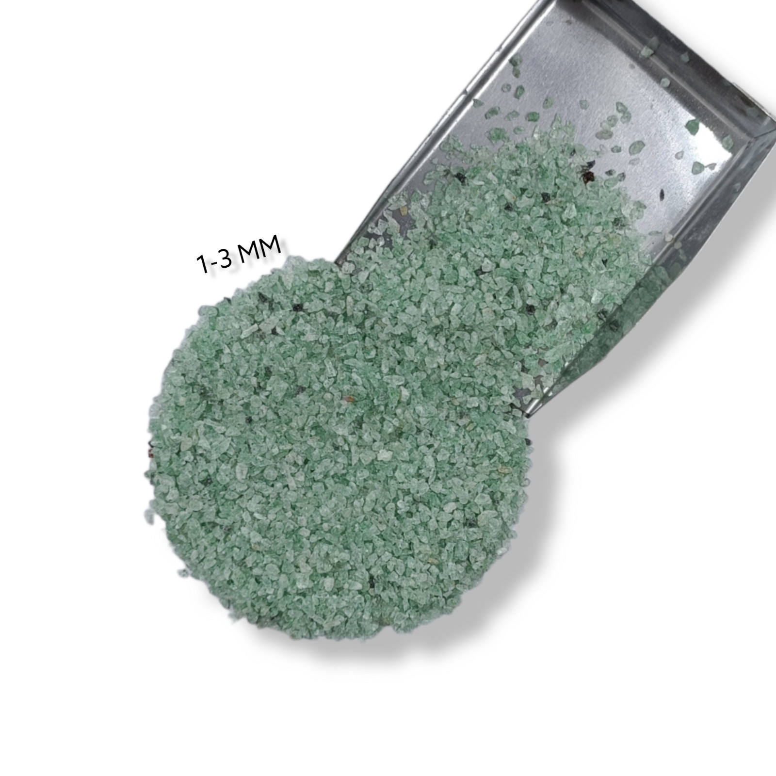 Crushed Green Strawberry Quartz Coarse Inlay Woodworking, Stone Healing Powder