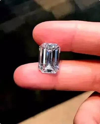 7.16 Cts EMERALD Cut IGI Certified Lab Grown CVD Diamond G Color VS2 Clarity