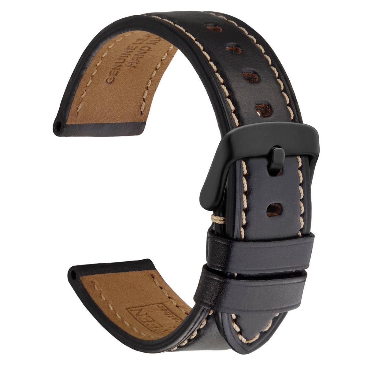 WOCCI Vintage Leather Watch Band 18mm 19mm 20mm 21mm 22mm 23mm 24mm