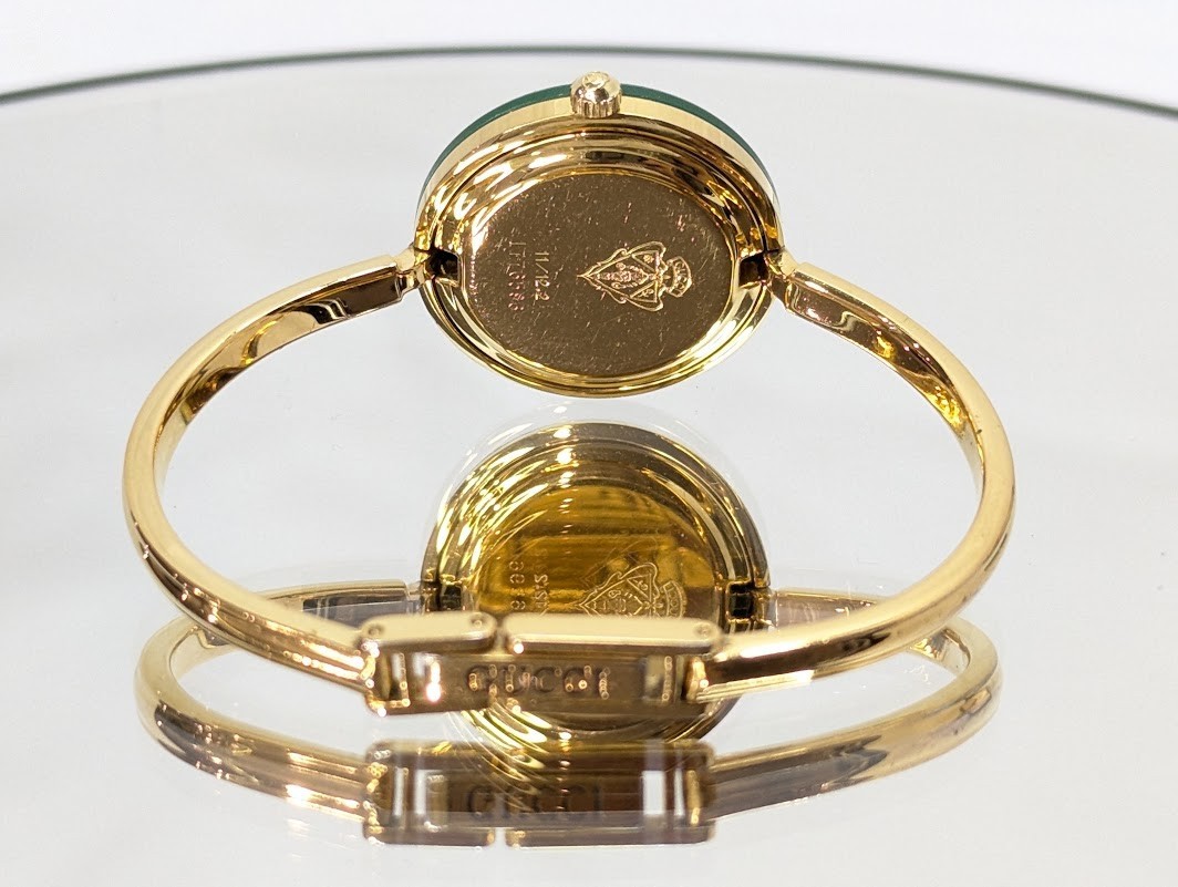 GUCCI Change Bezel 11/12.2 Watch Quartz Gold BOXED Women’s Working Authentic