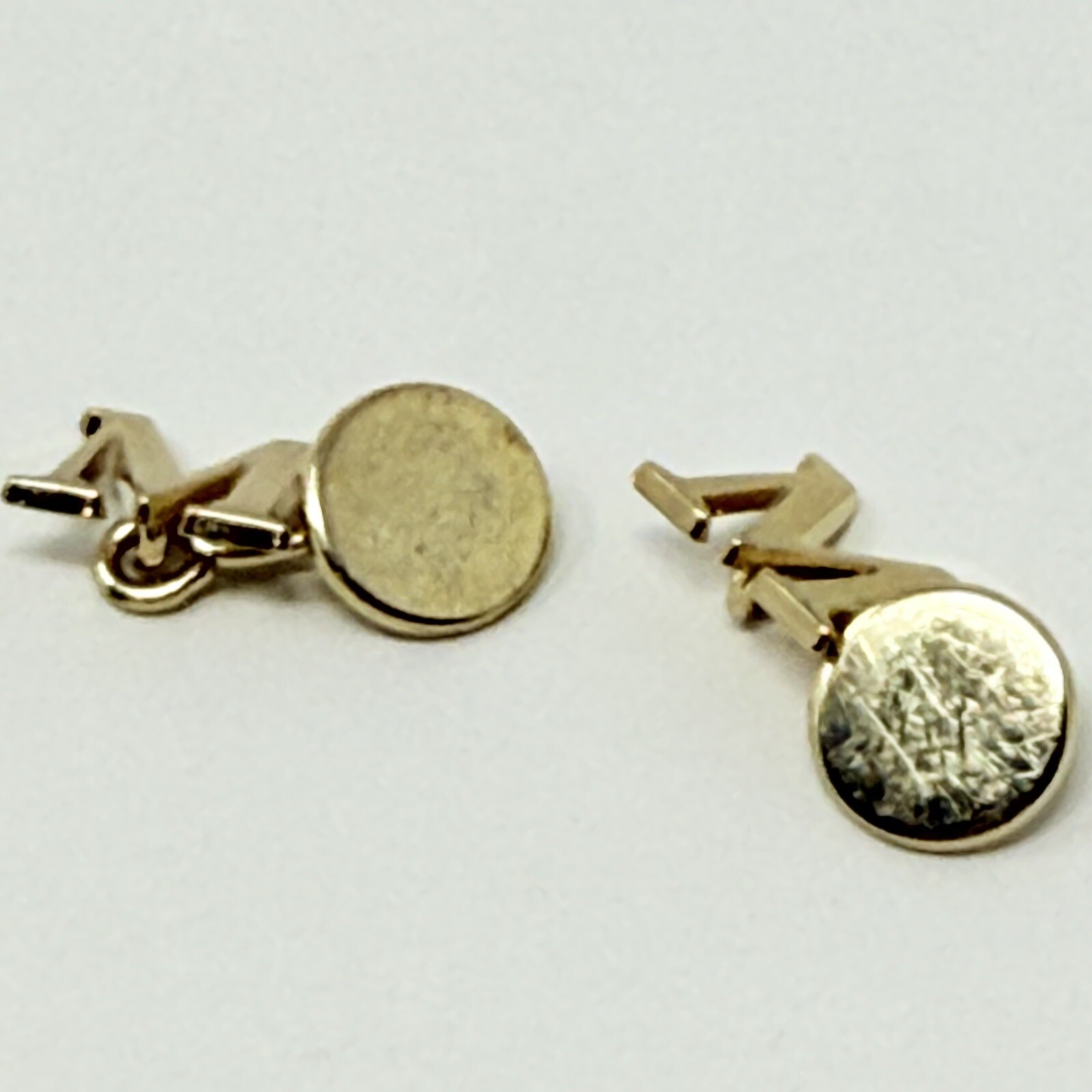 M Monogram Initial Letter Gold Colored Cuff Links 3/8 in X 3/8 in Square