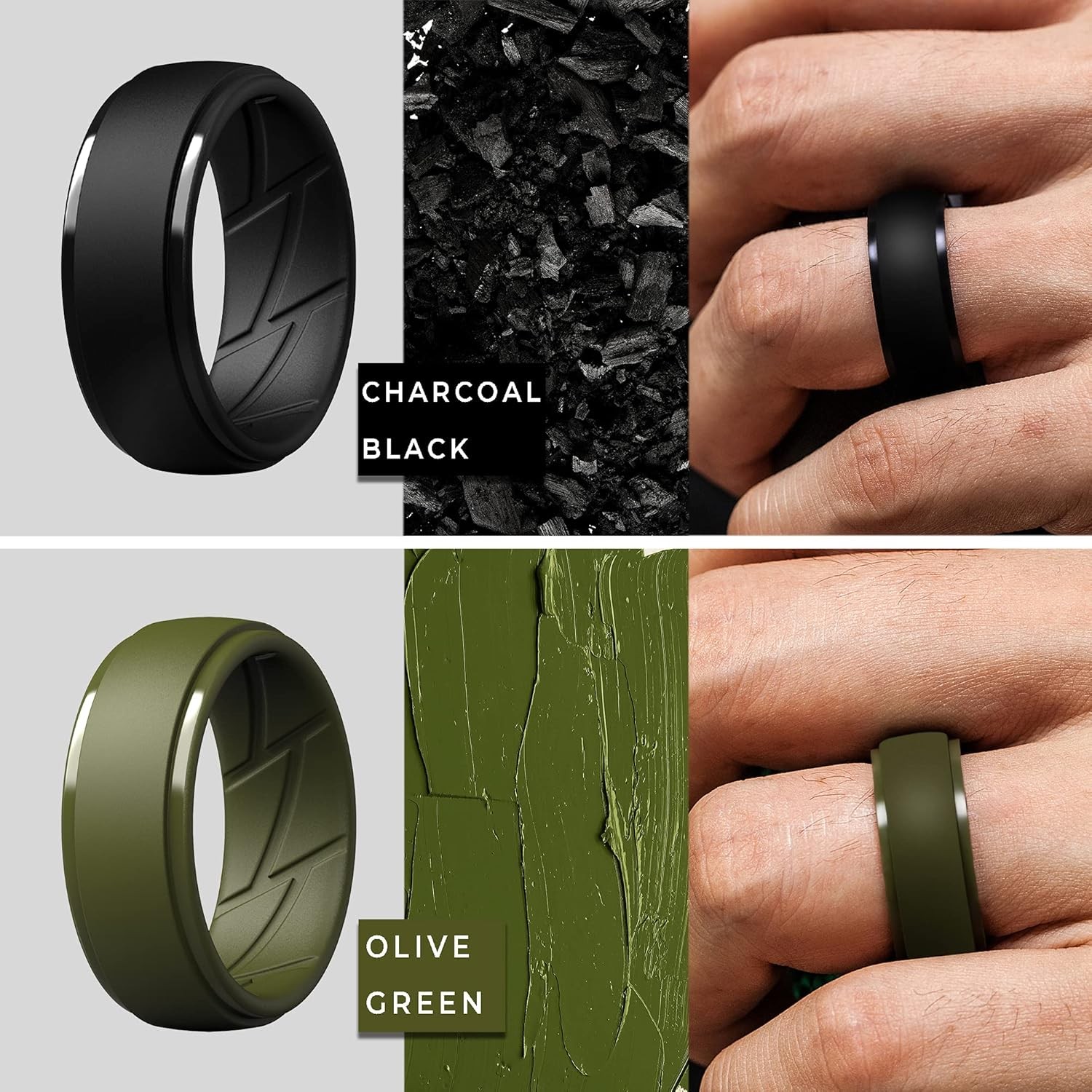 9.5 – 10 (19.80mm), Pack J: Charcoal Black, Olive Green, Grey Camo, Metallic…