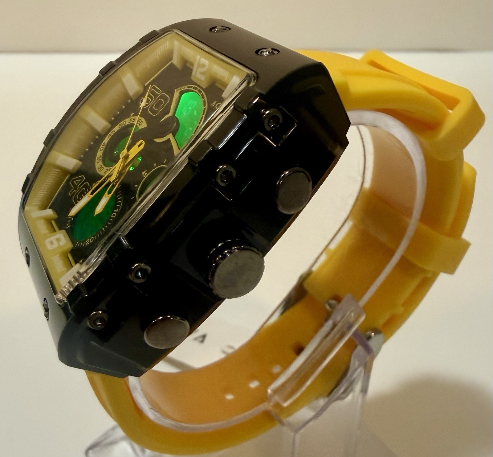 Activa X Invicta Digital Essentials Chrono Look- 45mm. Yellow (ACW8109-003) NIB