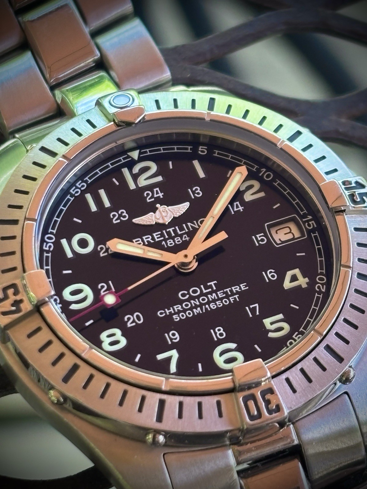 Breitling Colt FULL KIT! Chronometre 500M Quartz A74350 DIVER Arabic Black