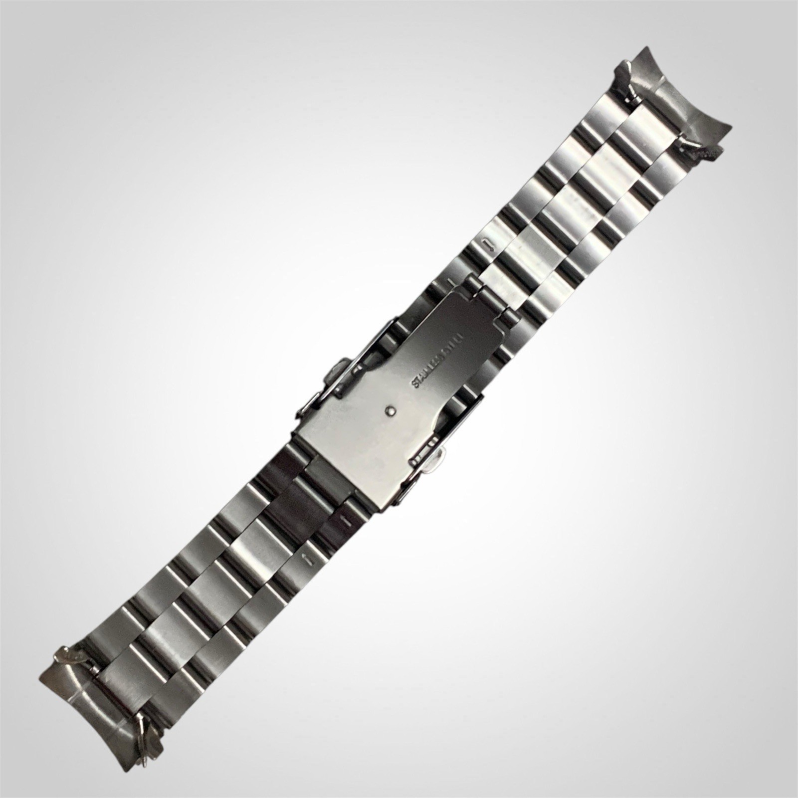 Orient Stainless Steel Silver Bracelet Wristwatch Band w/ Foldover Clasp