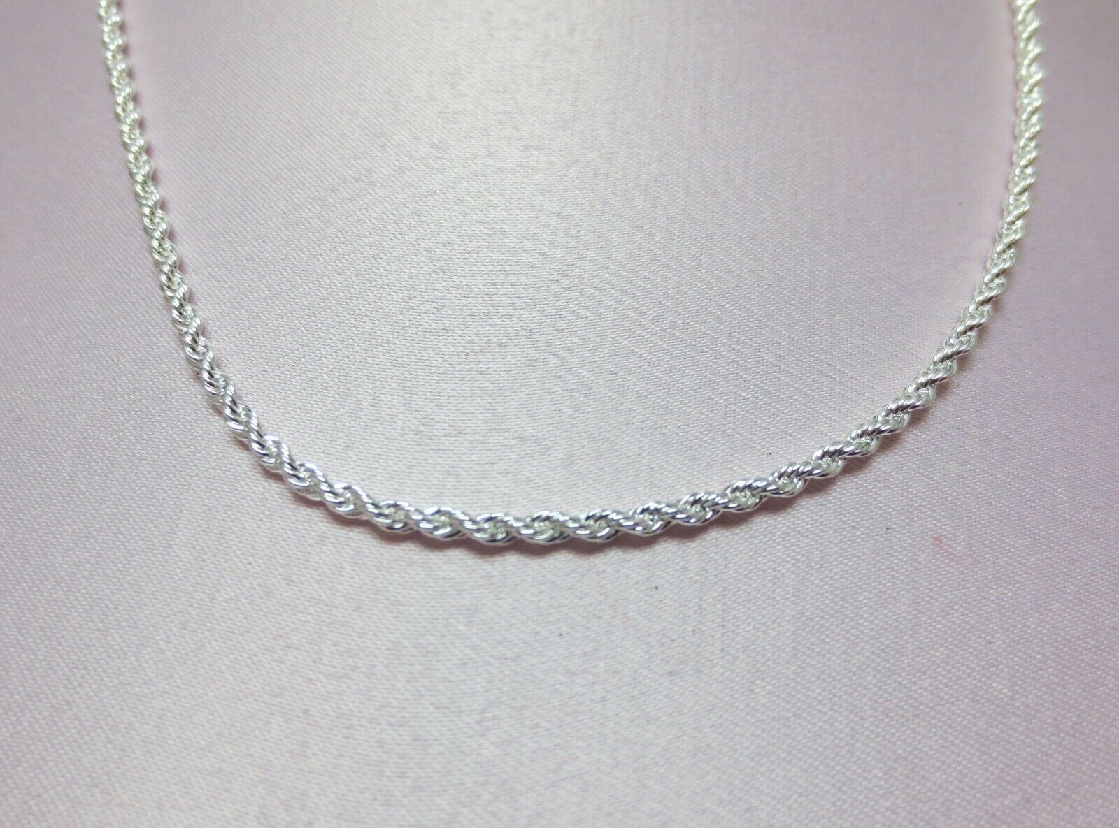2.5 MM ROPE 9 1/2 OR 10 1/2 INCH STERLING SILVER PLATED ANKLE CHAIN