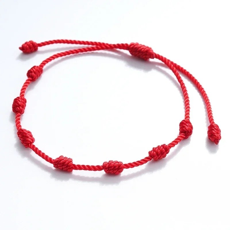 Tibetan Buddhist 2 Bracelet Lucky Handmade Braided Adjustable Knot Charm Unisex