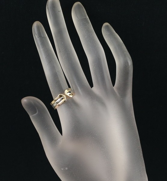 Cartier Ring 2C Double C K18YG/WG/PG US 6 Jewelry