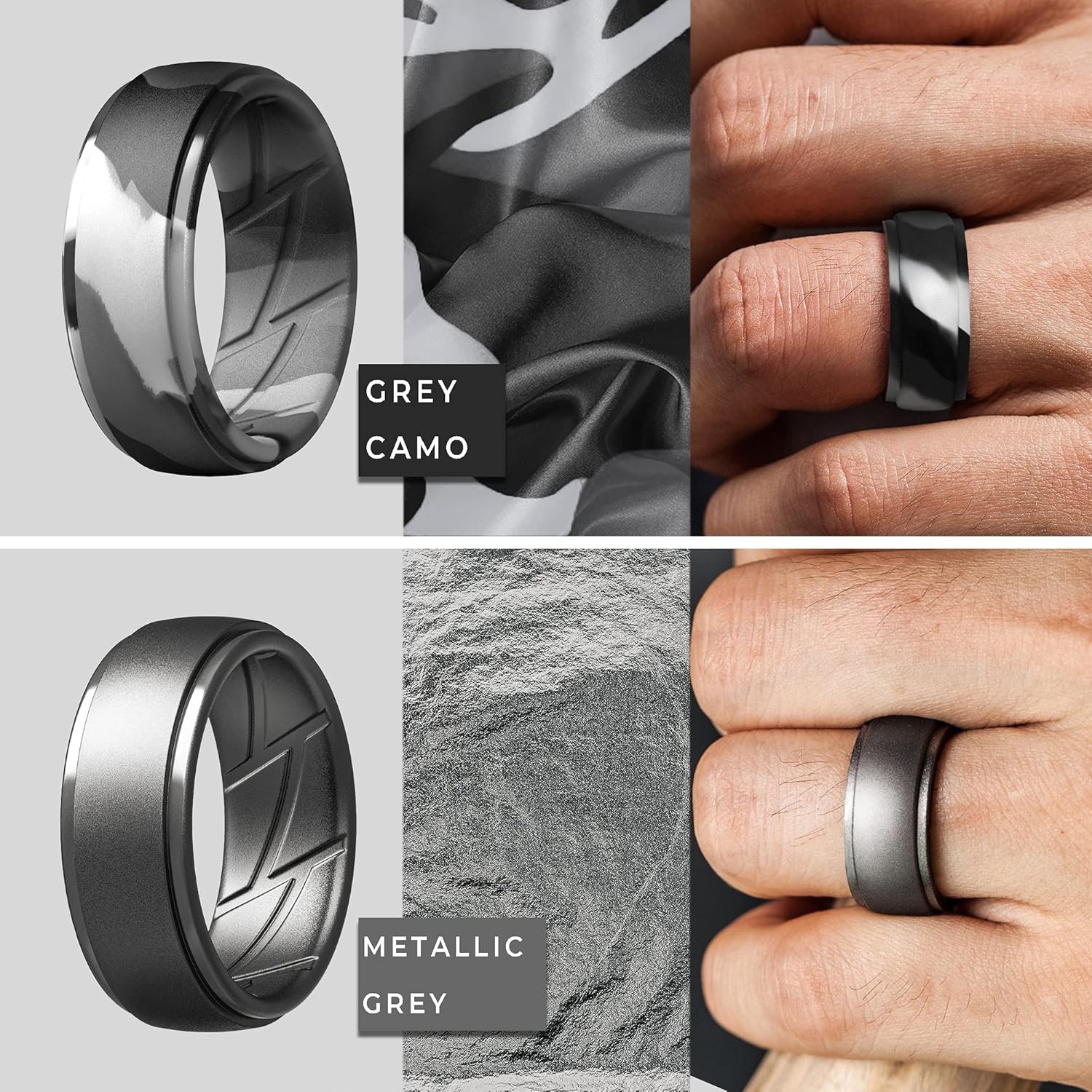 9.5 – 10 (19.80mm), Pack J: Charcoal Black, Olive Green, Grey Camo, Metallic…