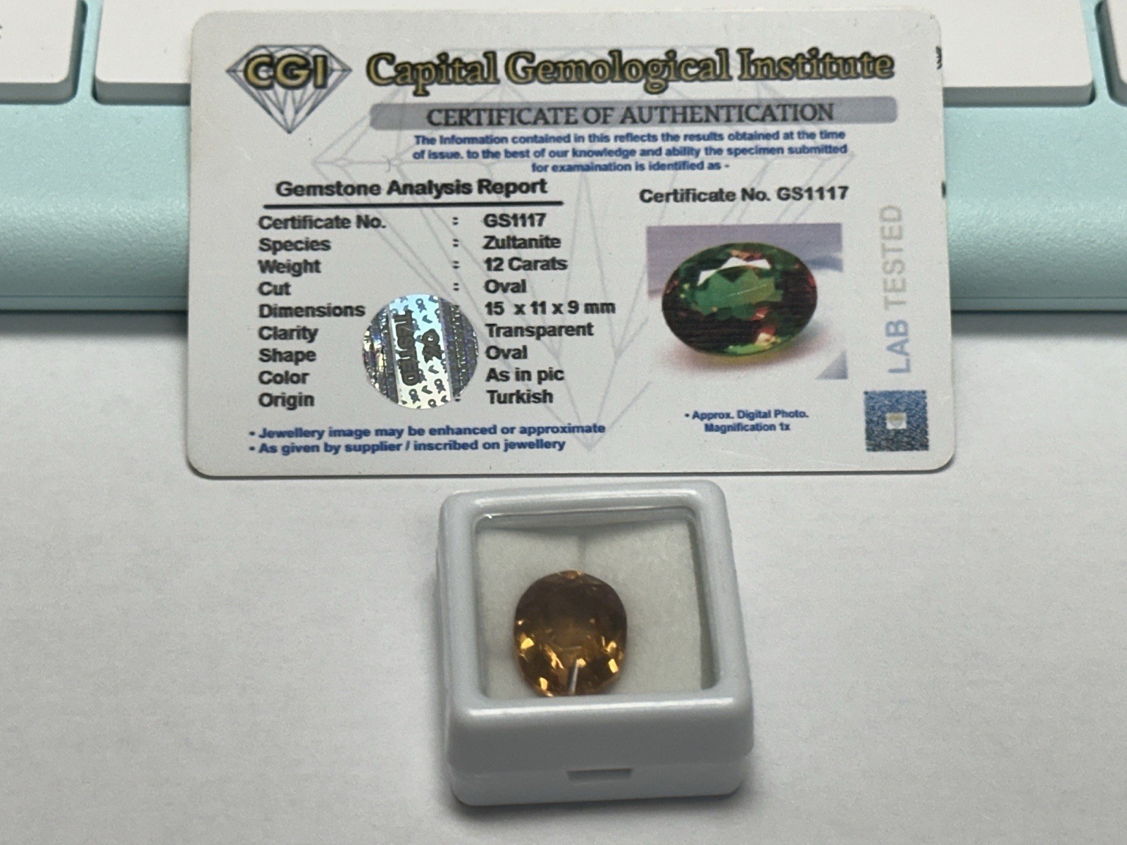 Zultanite Loose Stone 12 ct Oval Cut Faceted Color Changing Gemstone