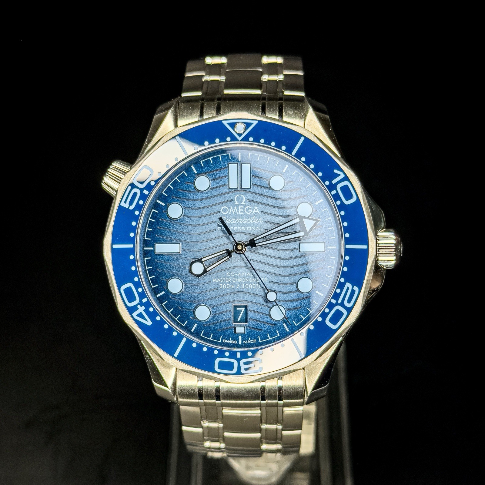Omega Seamaster Diver 300M 210.30.42.20.03.003 42mm Summer Blue Dial Box & Paper