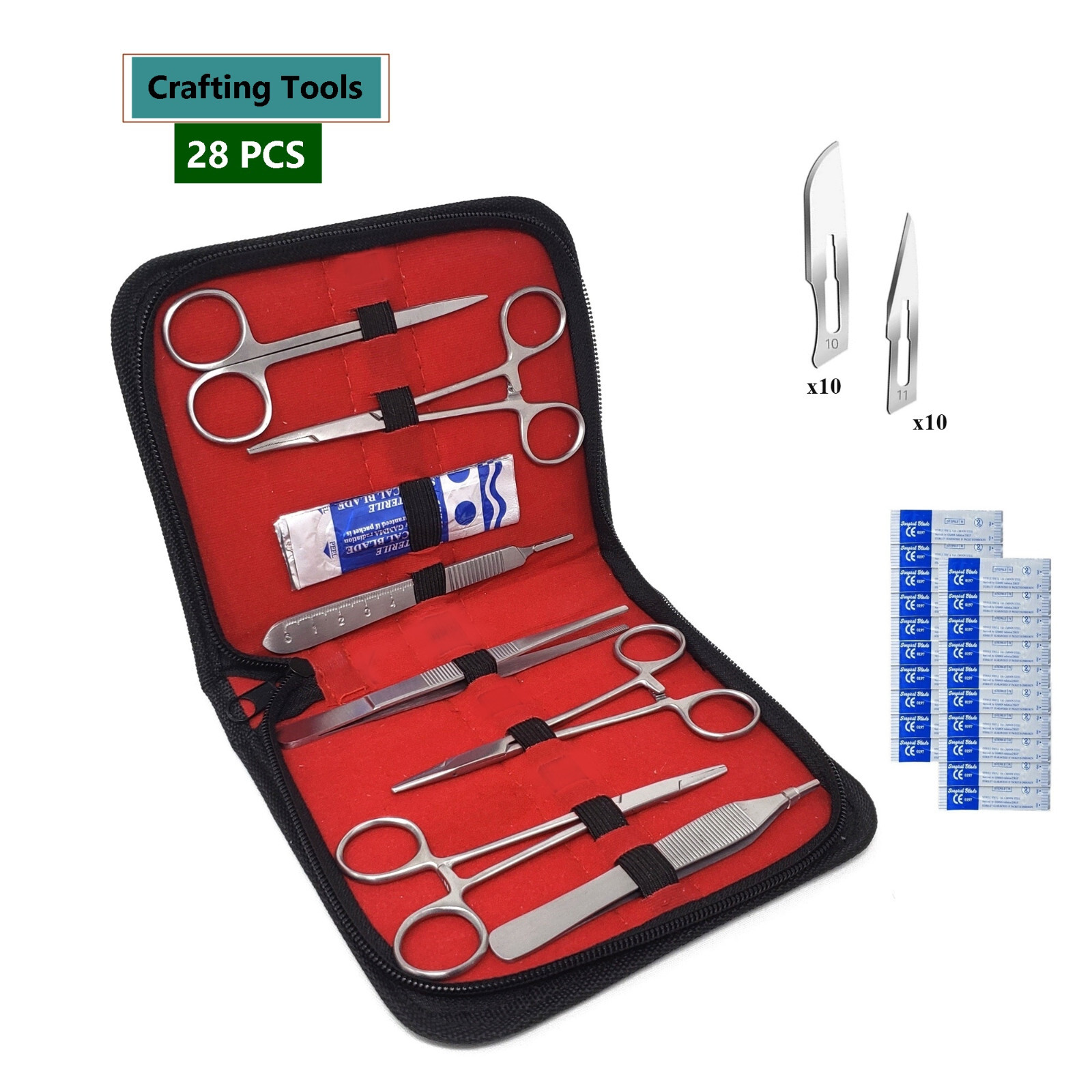 28 Pcs Pliers Set Jewelry Making Kit Bead Working Hobby Crafts Hand Tools NEW