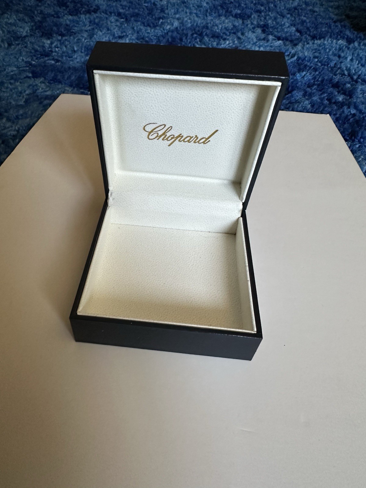 Chopard Jewelry Storage Case Dark Blue, Classic Luxury, Empty Box 4″x4″x2″