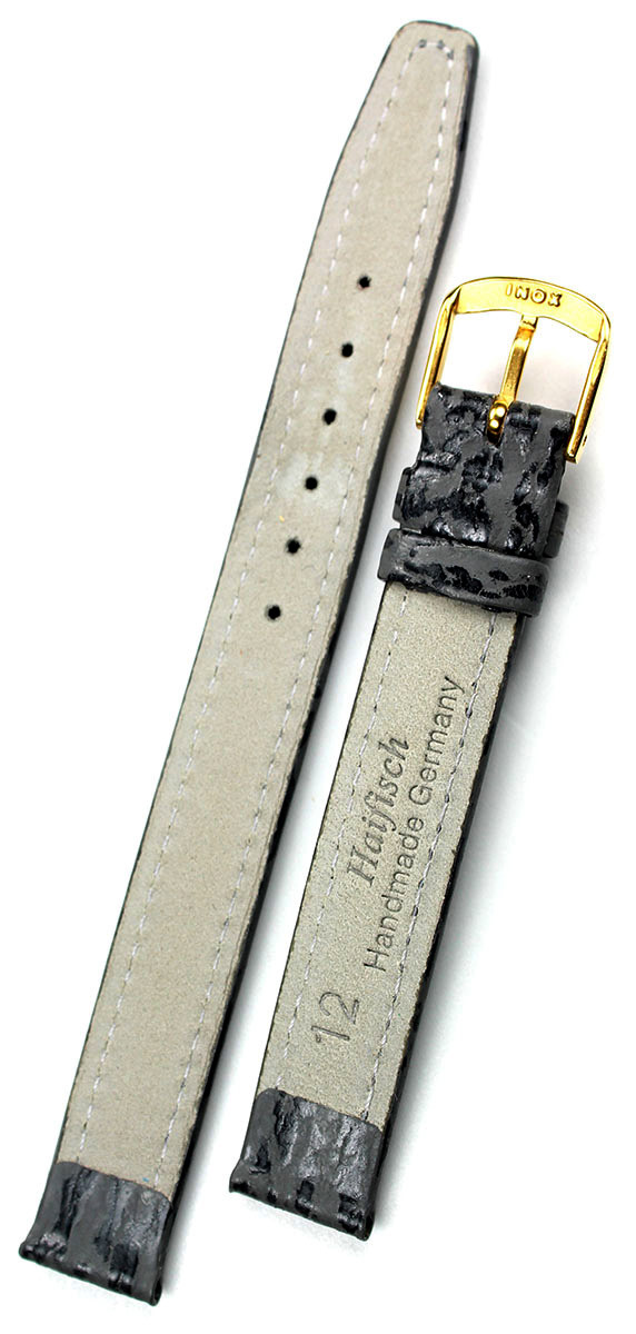 12mm Real Shark leather Band handmade Germany Graf grey Watch Strap