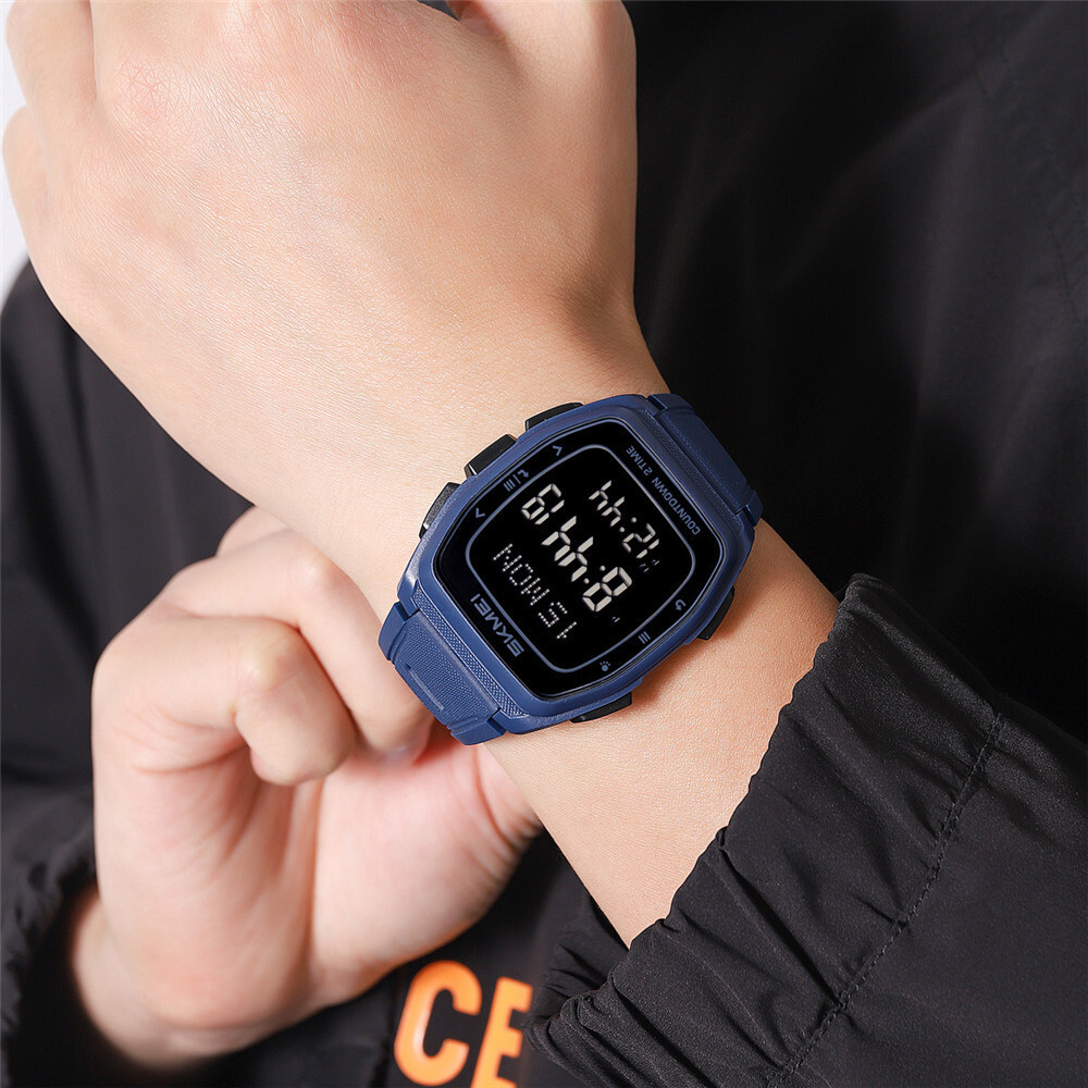 SKMEI Men Watch Countdown Stopwatch Fashion Boys Digital Wristwatch Sport Watch