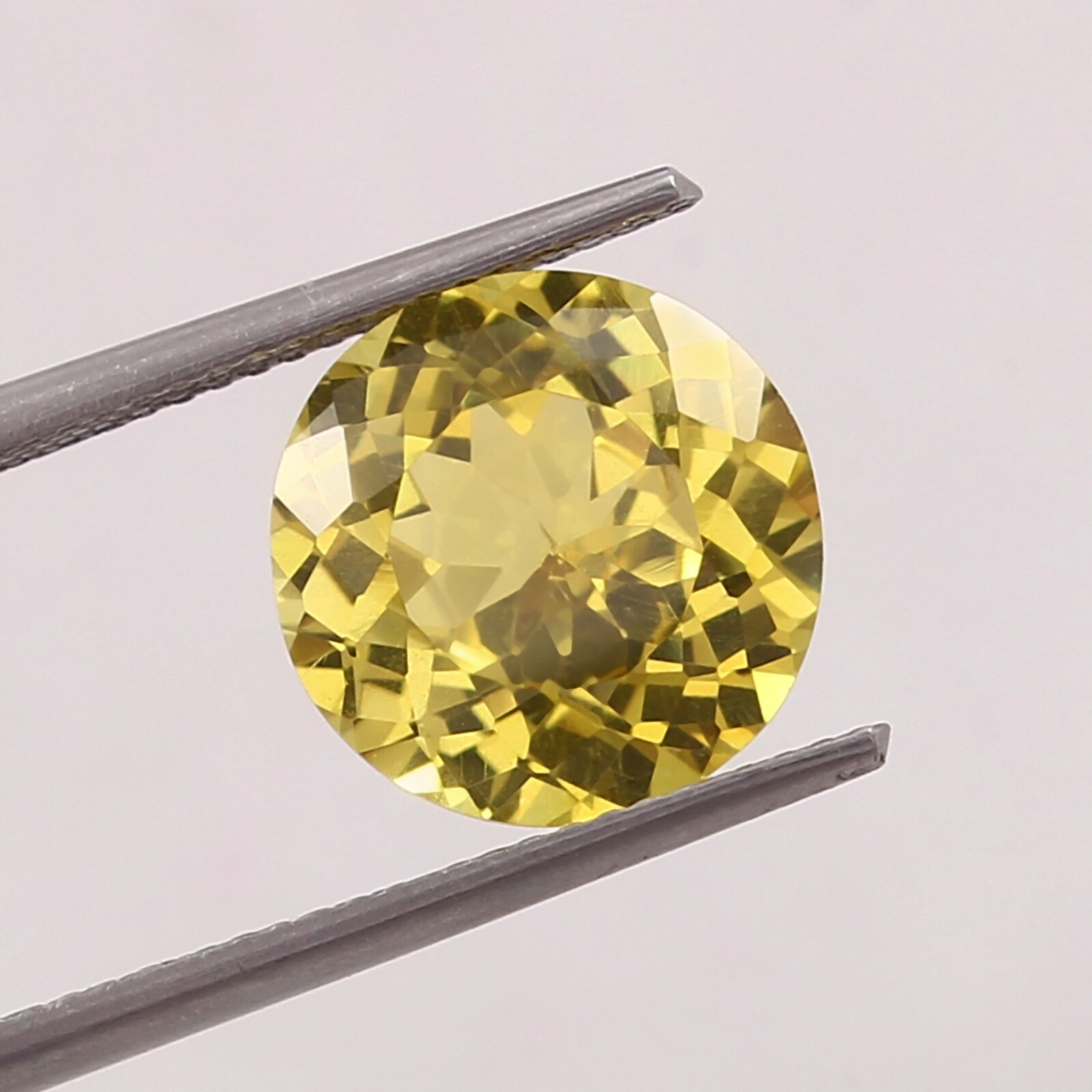 AAA Natural Ceylon Yellow Sapphire Loose Round Gemstone Cut 11×11 MM – 11.40 CT