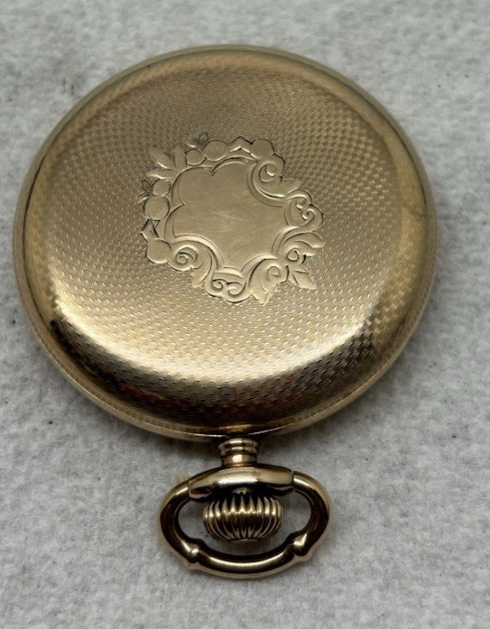 HAMILTON POCKET WATCH, 16S, 17J, GRADE 975, VTG 1909, GF CASE, SERVICED