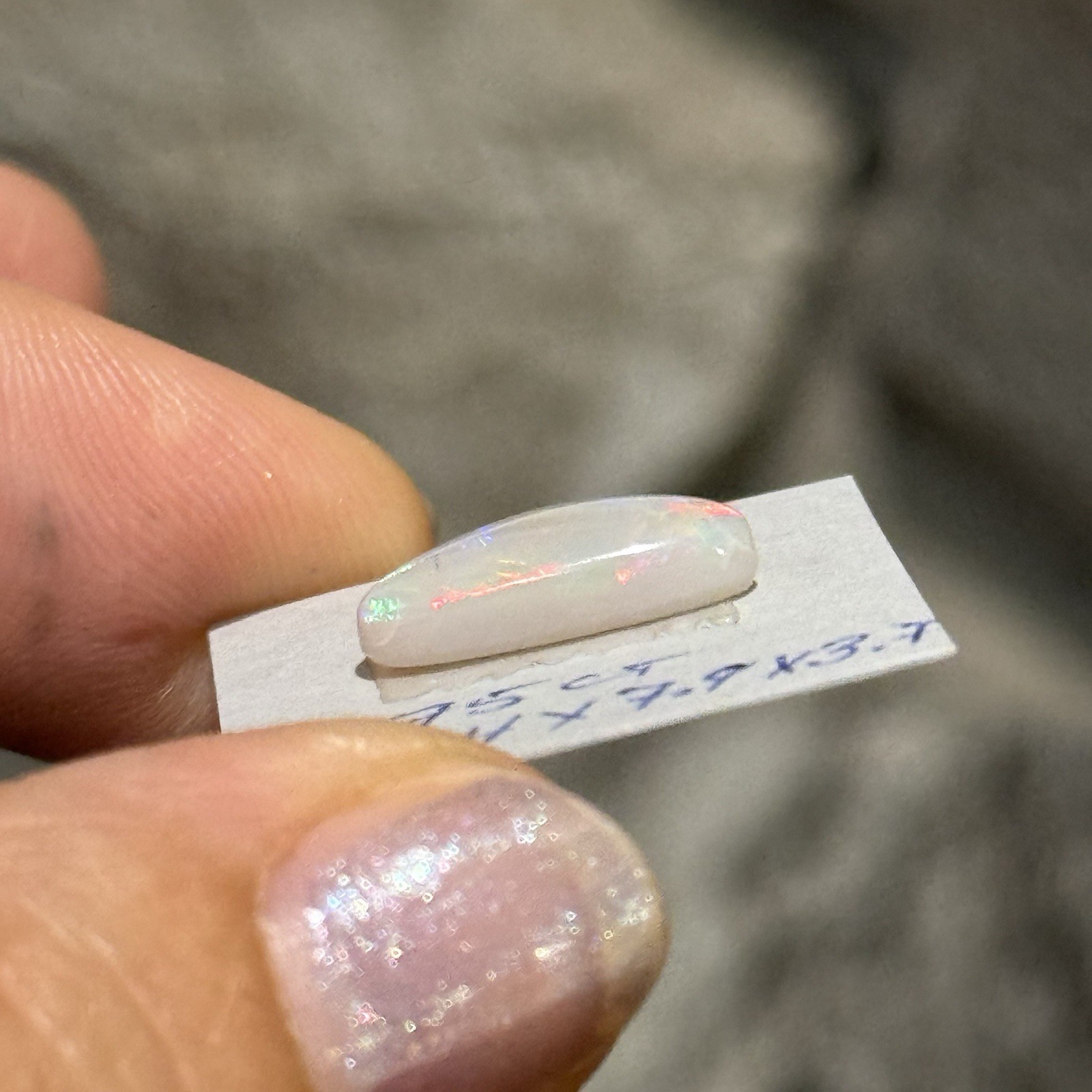 2.75ct 14.4×7.9×3.7mm Lightning Ridge Australian Crystal Opal Cabochon Gem