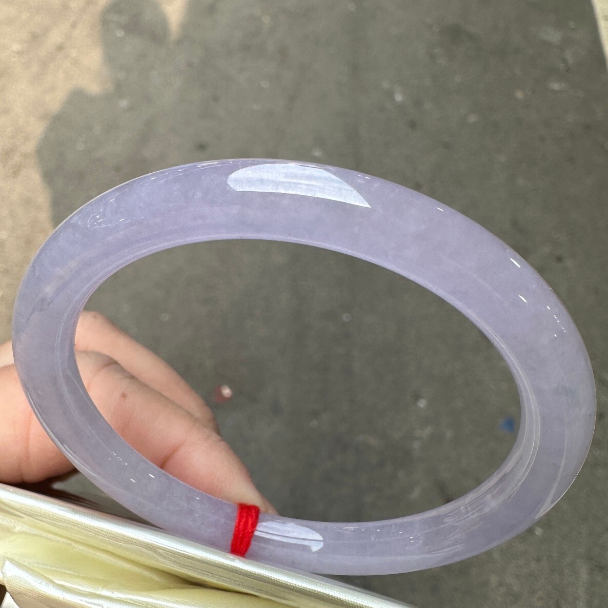 Nature ice Lavender&Purple Myanmar Jade jadeite bracelets Bangle 53mm
