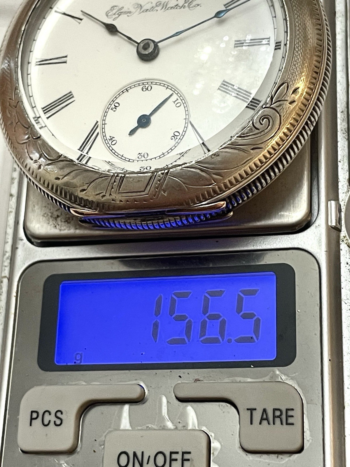 Excellent 1896 Elgin Coin Silver 18S Pocket Watch Serviced keep time 156g. 56mm.