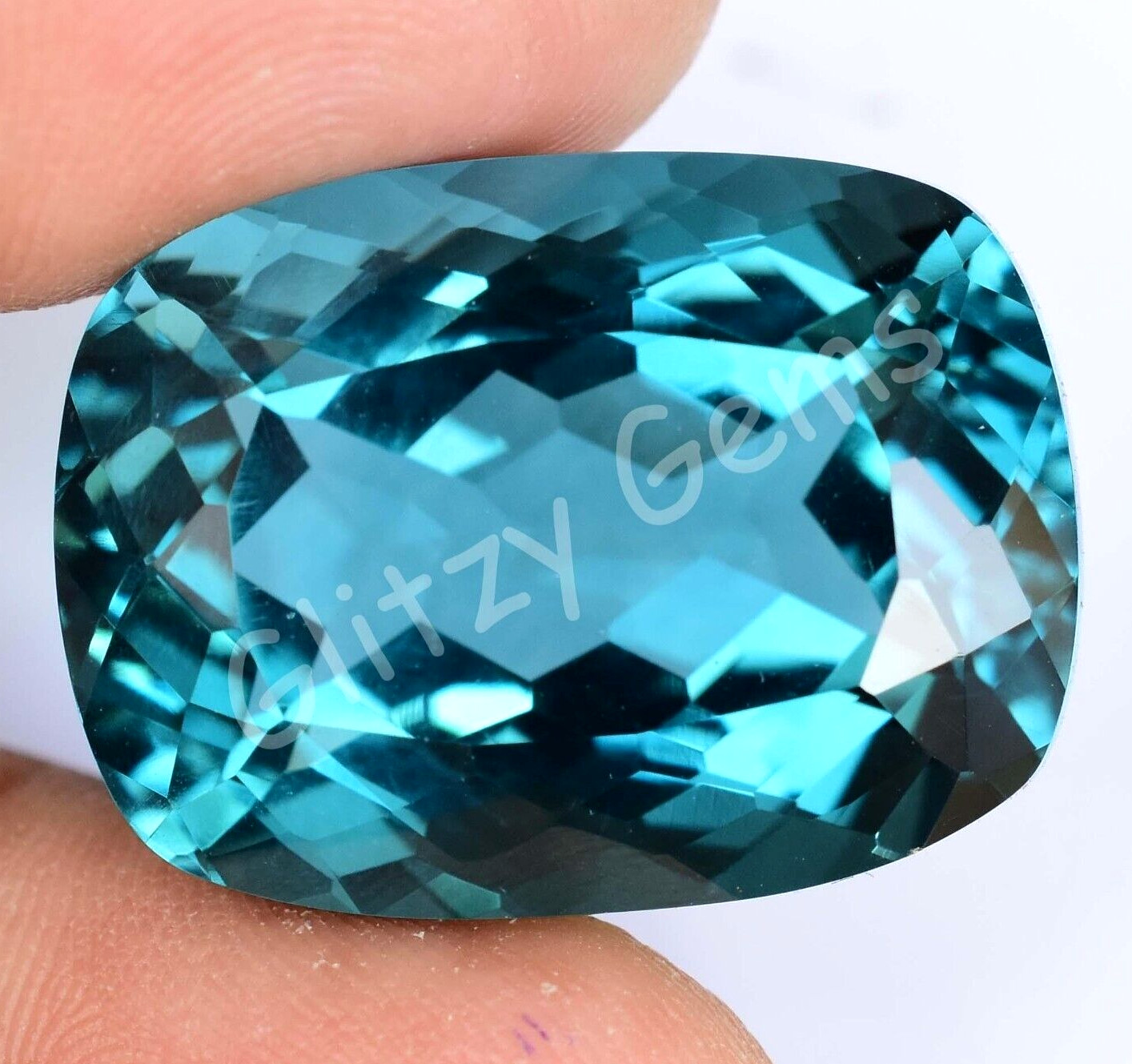 Natural 43.60 Ct Paraiba Tourmaline Greenish Neon Blue Copper Loose Gemstone
