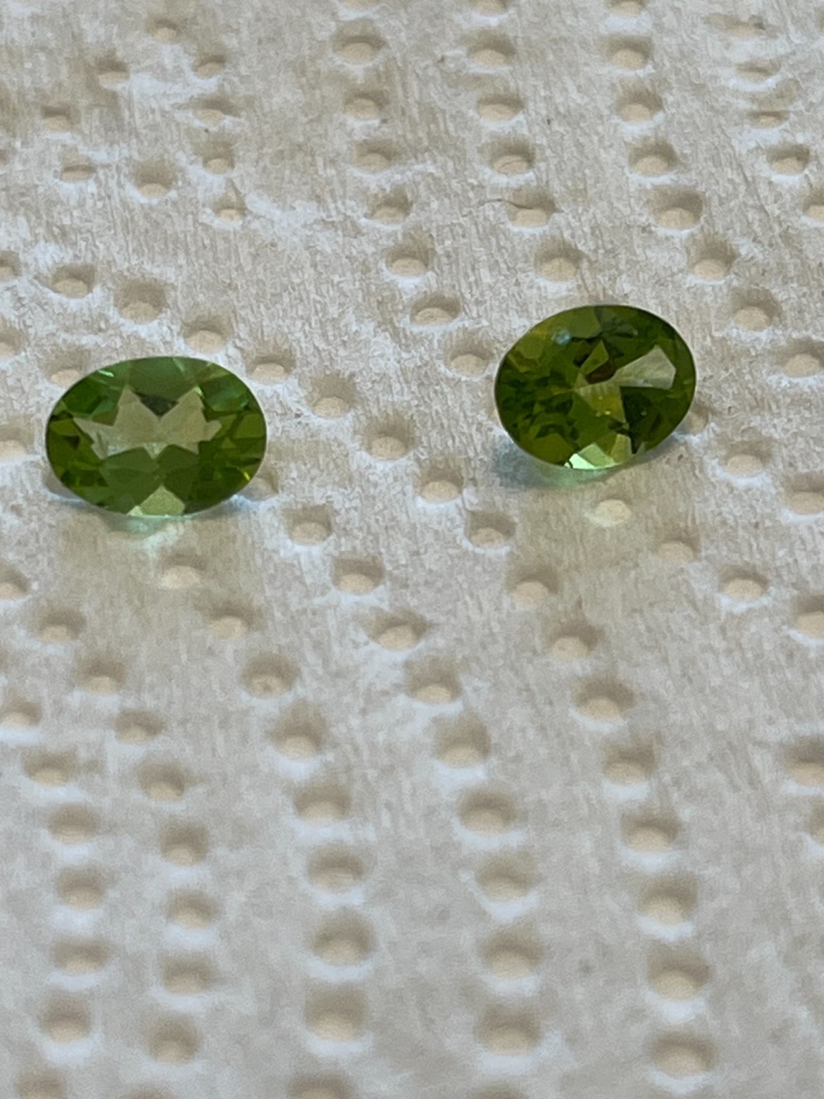 Two Natural Oval Peridots 8x6mm Not Heat Treated or Enhanced