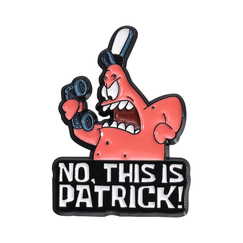 Patrick Star Enamel Pin Spongebob Squarepants Brooch Metal Enamel Badge Pin!