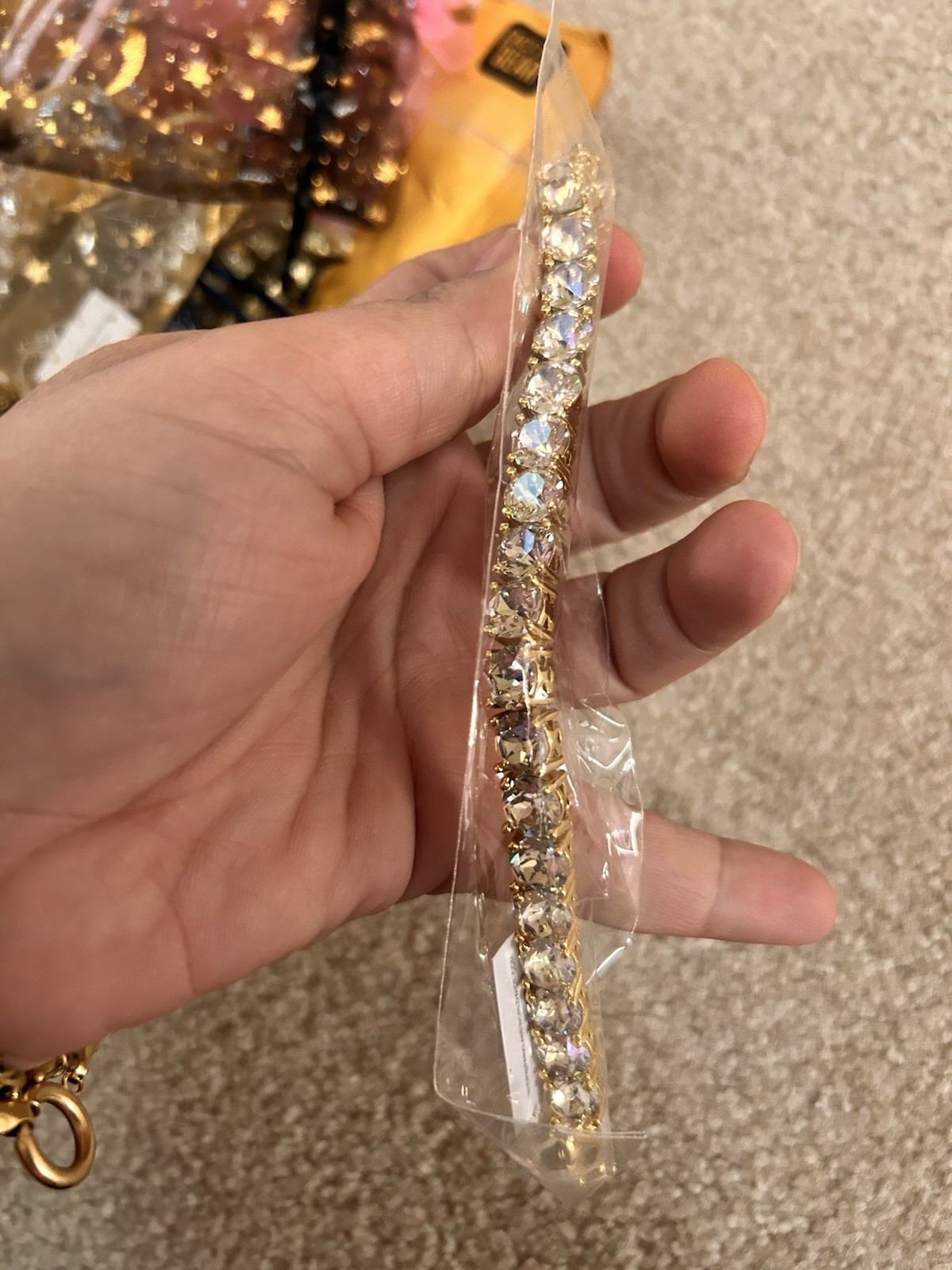 Parklane Transparent White Tennis Bracelet