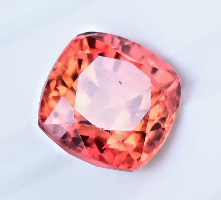 6.05 Ct Natural Myanmar Orange-Red Spinel Flawless Cushion Certified Gemstone