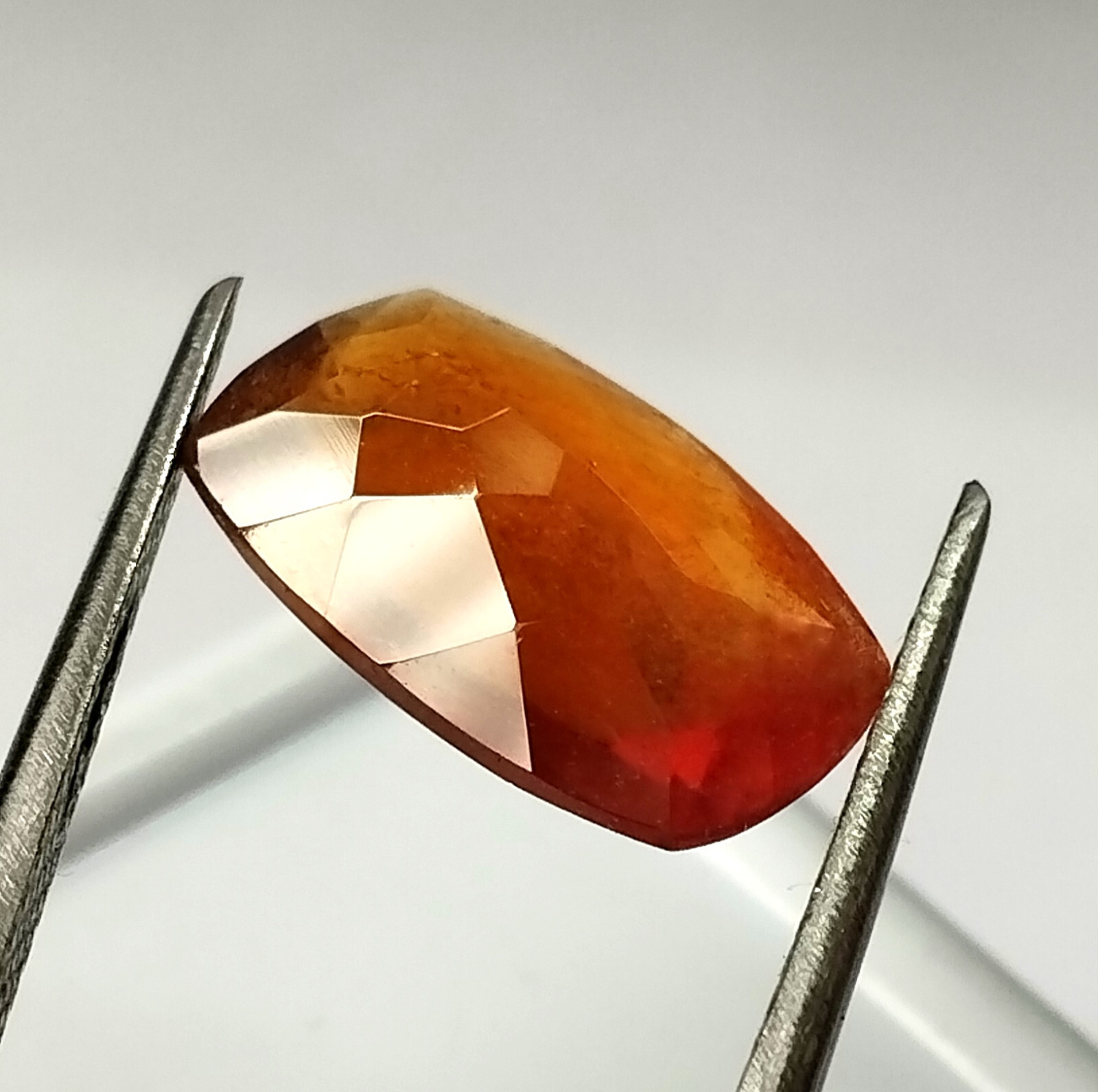 Rare Hessonite Garnet Orange Color Long Cushion Cut Natural Gemstone 4.70 Carat