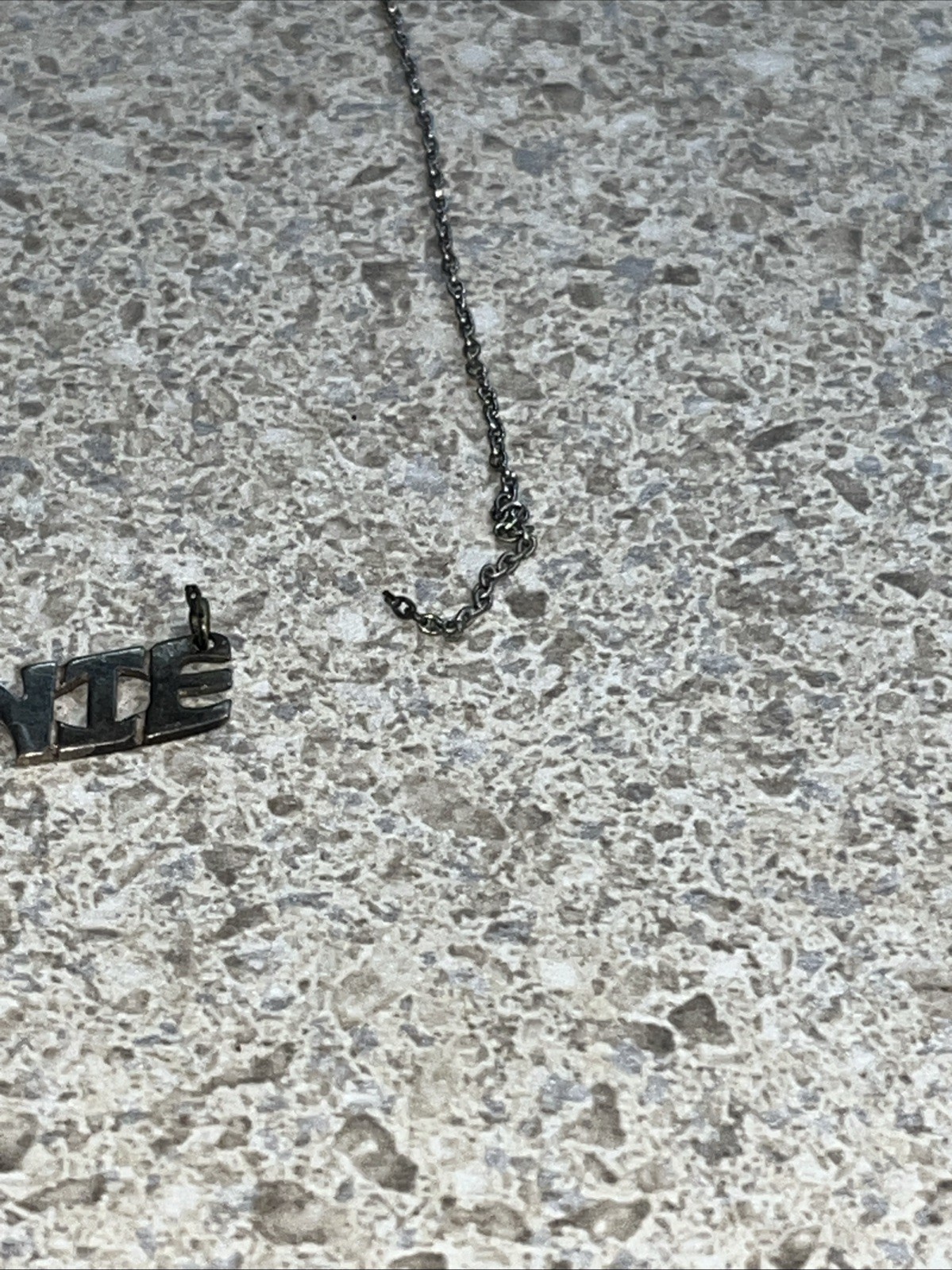 H660~ 2 STEPHANIE Name Necklaces – One for Repair – Gold & Silver Colored