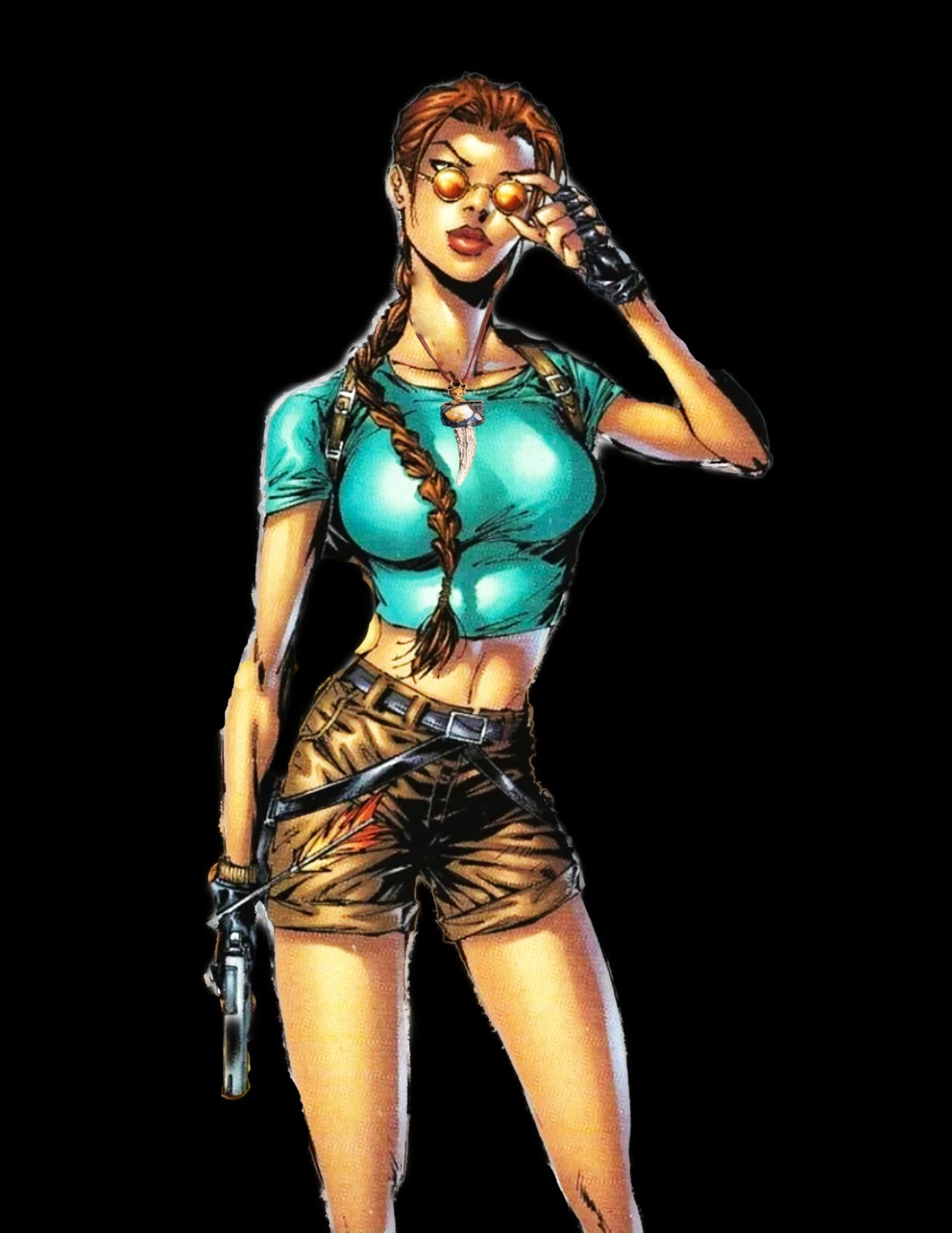 Artisan Crafted Statement NECKLACE with Skull, Talon, Izida Gem Stitched Leather