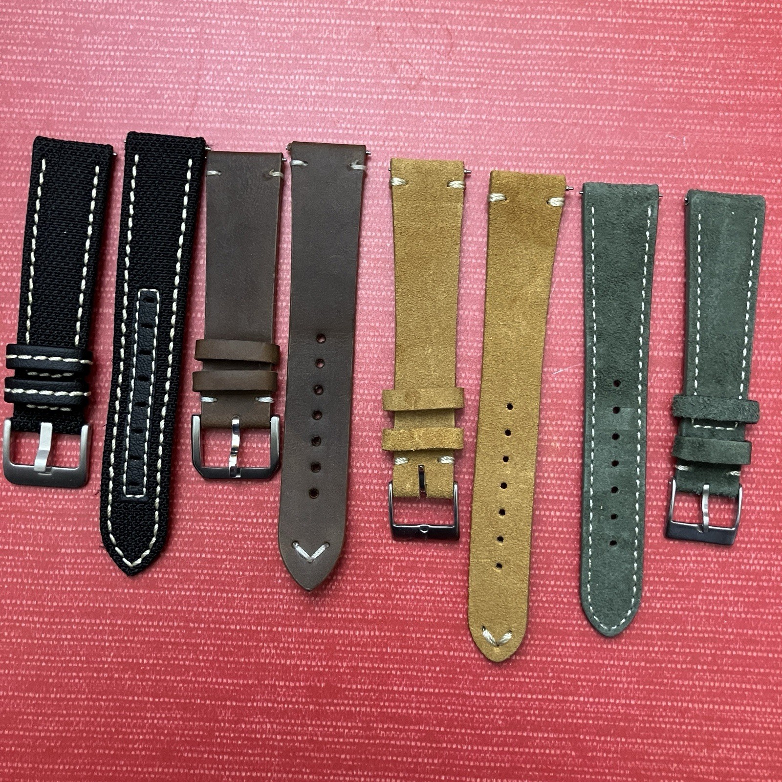 4 Pair Never Used High Quality Watch Straps Bands 20mm StrapsCo and More