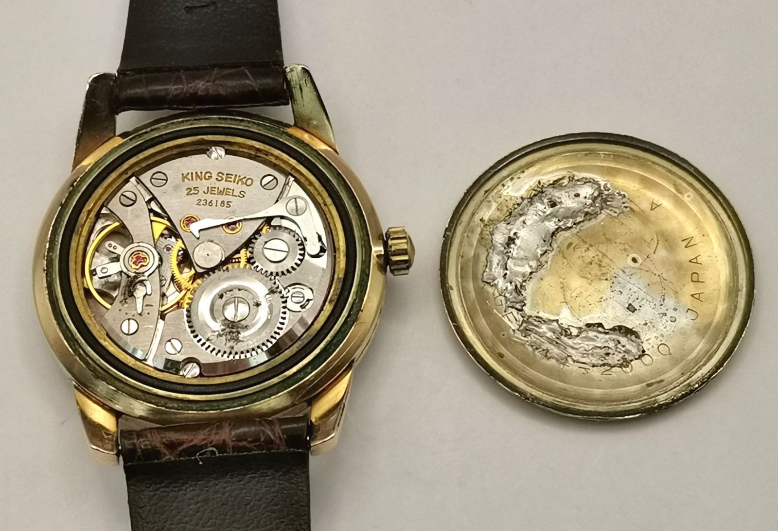 OH Completed KING SEIKO 44 2000 Second Model Early Shield Medallion 1960s GF Man