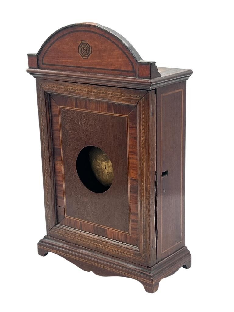 Antique Pocket Watch Stand – Watch Case Arched Top Inlaid – Well Made 24cm High
