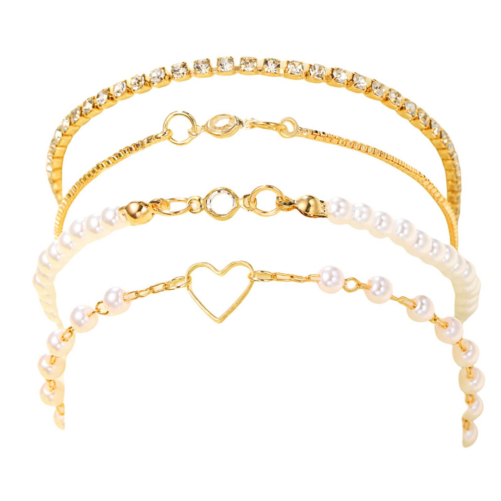 14K Gold Plated Ankle Bracelets for Women, Cute Anklets Set Pack Jewelry Gift