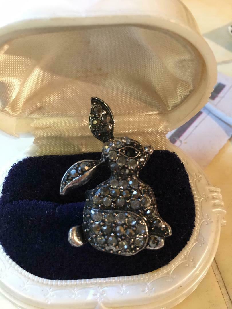 Silver or Gold Plate Rabbit Bunny Ring Size 6 1/2 in 10 Color Crystal Options