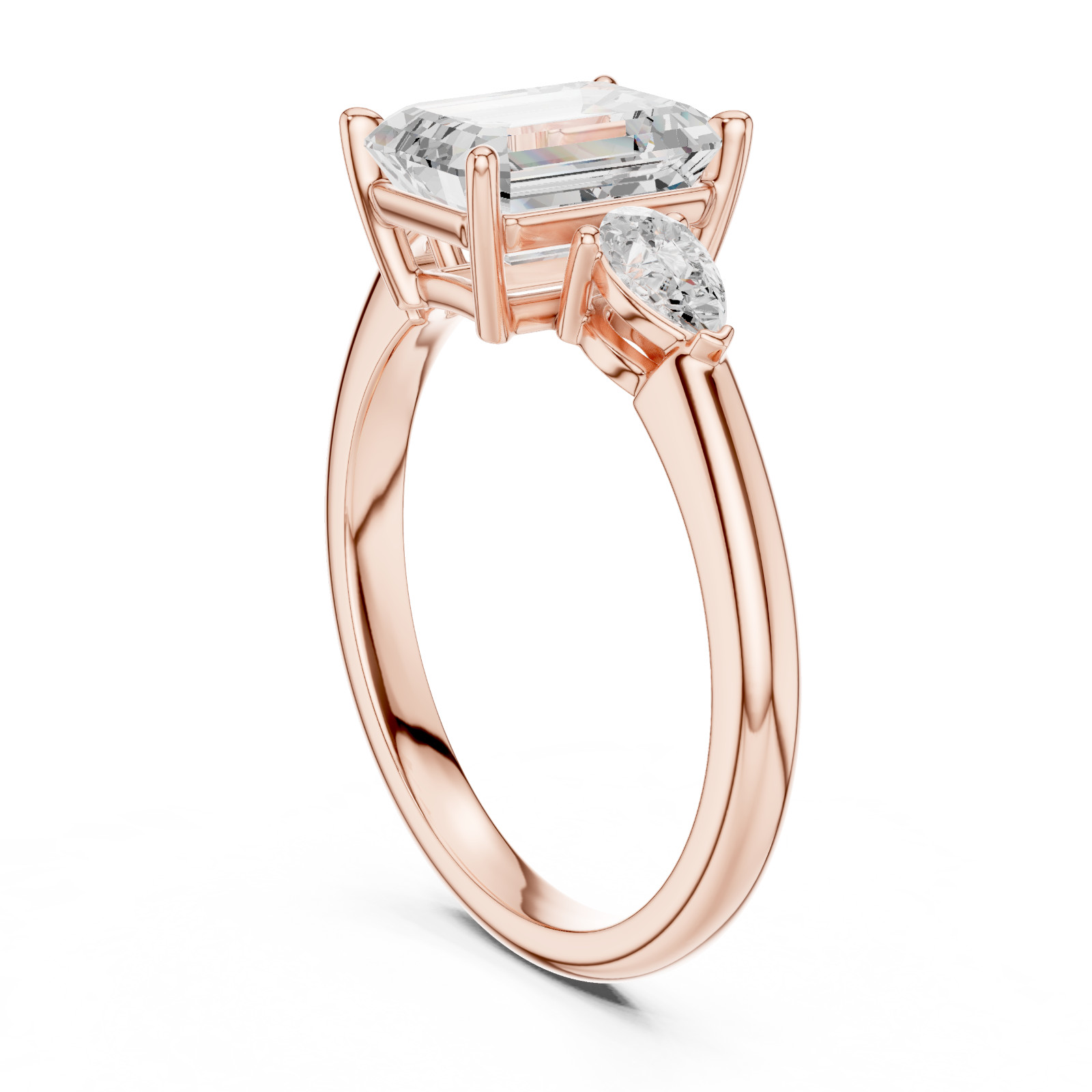 TCW 2.50 Ct VVS1 Lab Grown Diamond Ring Women Engagement Jewelry14K Gold Over