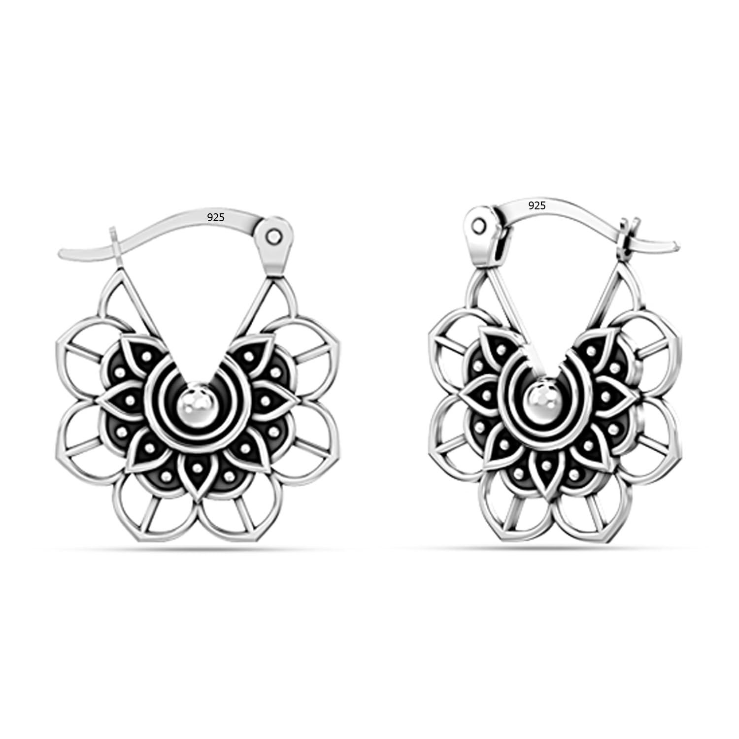 LeCalla 925 Sterling Silver Vintage Hoop Earrings for Women | Bohemian Boho F…