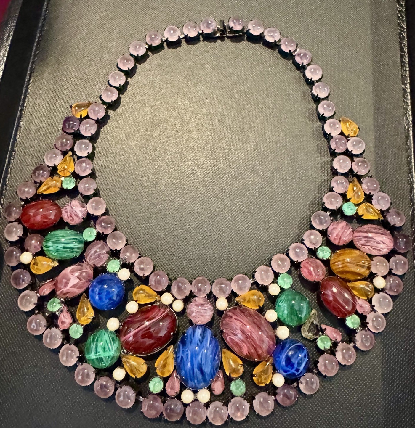 RARE JULIANA DELIZZA & ELSTER BOOK Bib Bracelet PIECE Rhinestone Parure Set Read