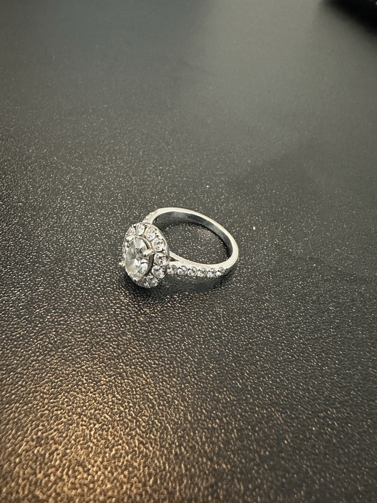 Engagement Ring – 1.97 ctw – 14k White Gold – Lab Created and Natural Diamonds