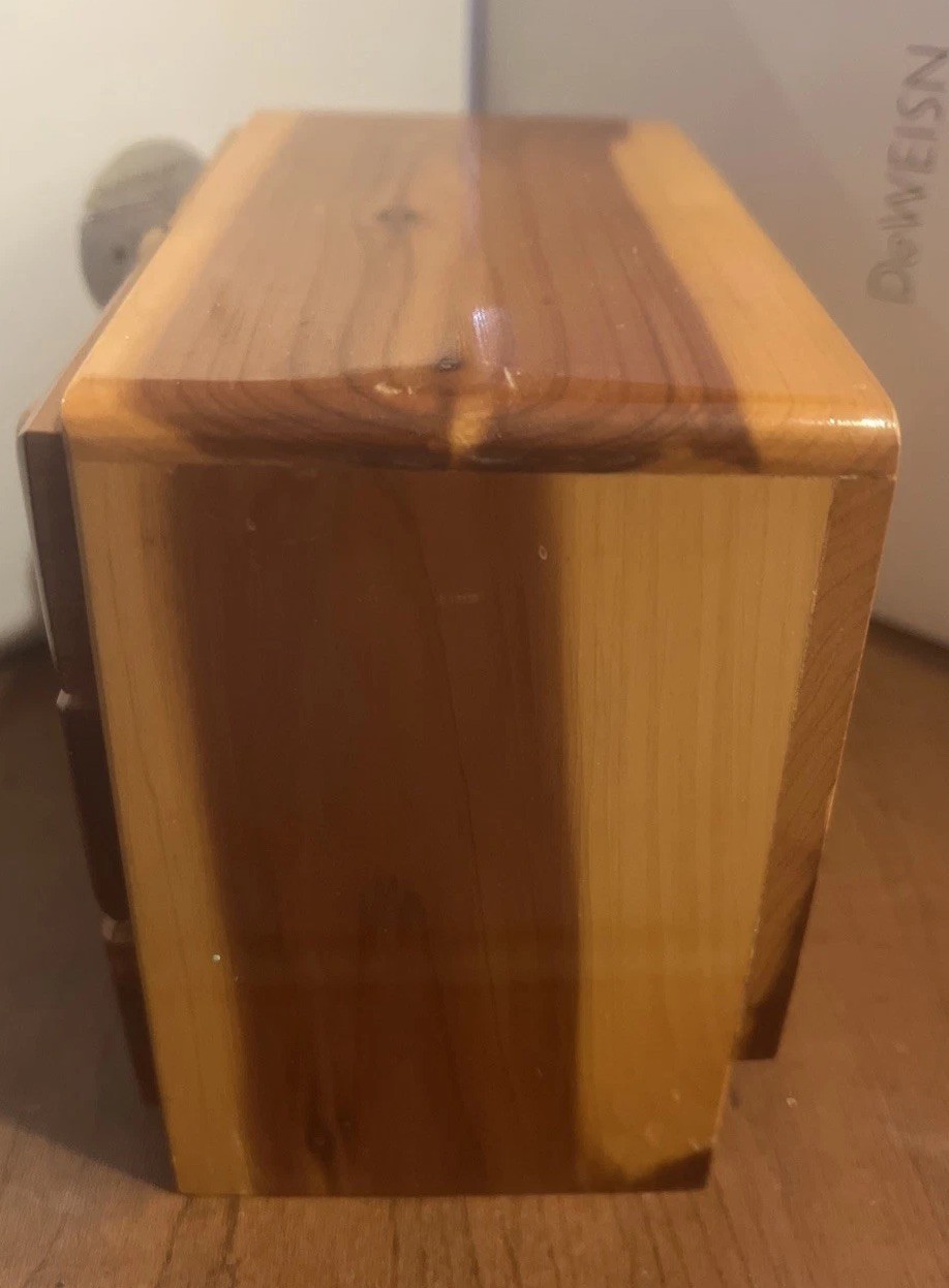Beautiful Handmade 4 Drawer Wood Jewelry Box, Unique Wood Grain, 5.5X3”