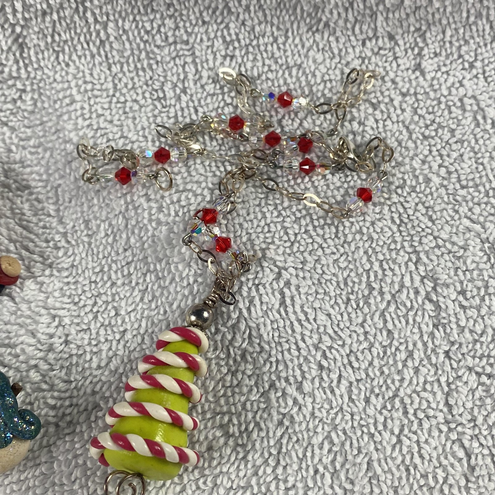 Christmas Jewelry Lot Earrings Necklace Brooch Pins Jingle Bells Tree Santa