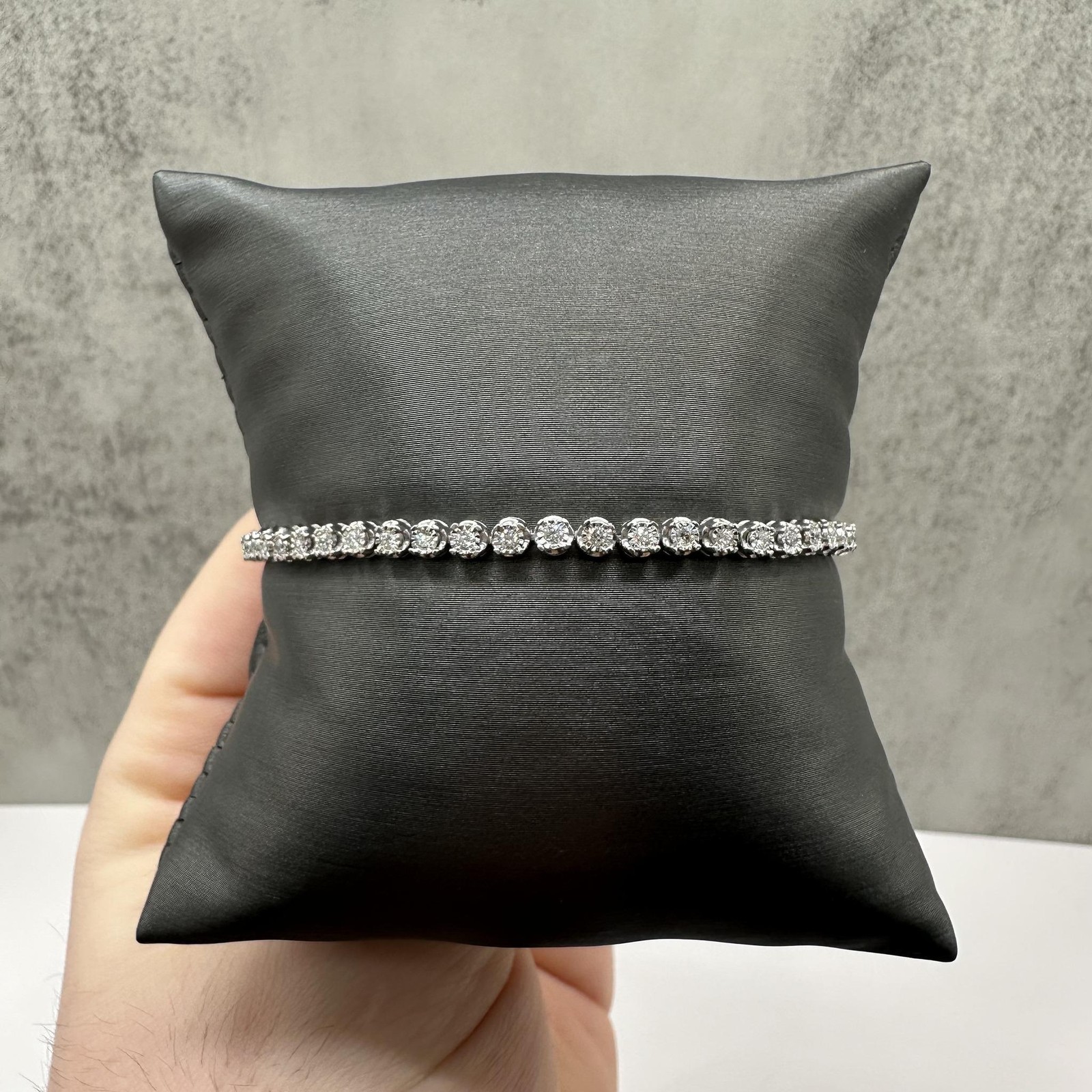 Lab Grown Diamond Tennis Bracelet Sterling Silver 1ctw EF VS 7.25in New