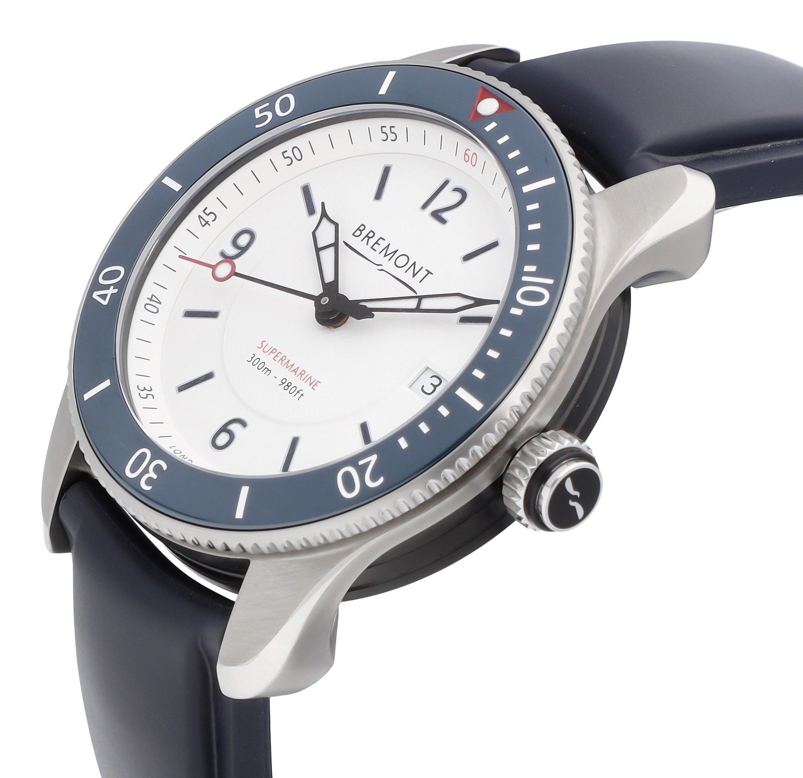 Bremont S300 White Dial 40mm Automatic Men’s Watch S300-WH-R-S