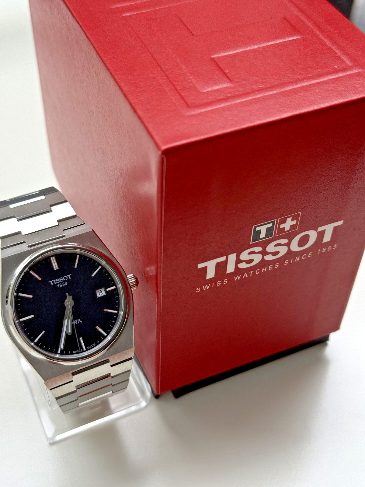 New Tissot PRX Black Dial Quartz 40mm Mens Watch T1374101105100
