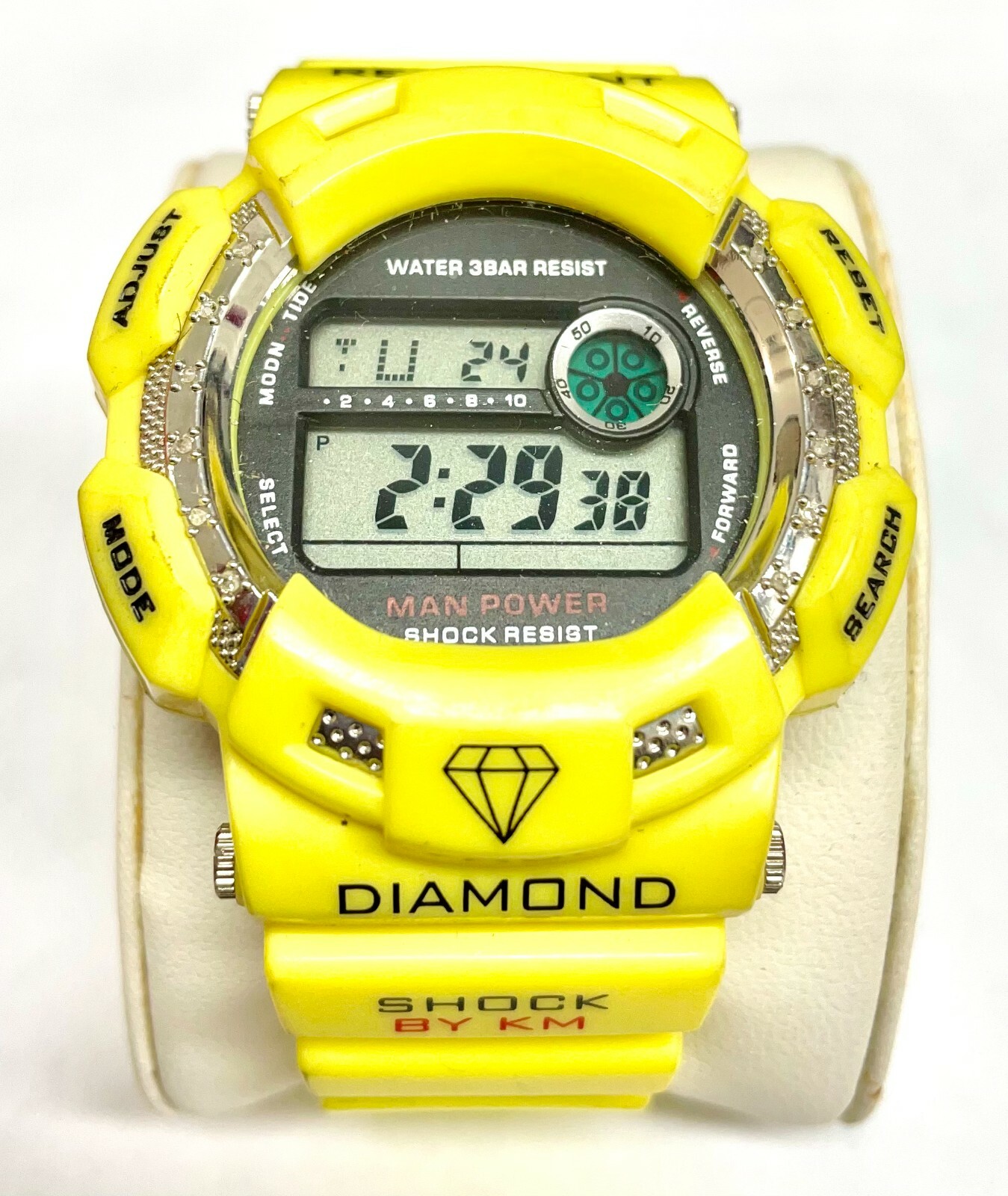 King Master Shock Shiny Yellow 0.12ct Diamond Men’s Watch DS.212Y