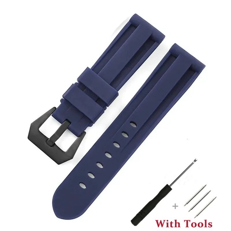 Silicone Rubber Watch Band Sport Replacement Strap 20mm 22mm 24mm 26mm