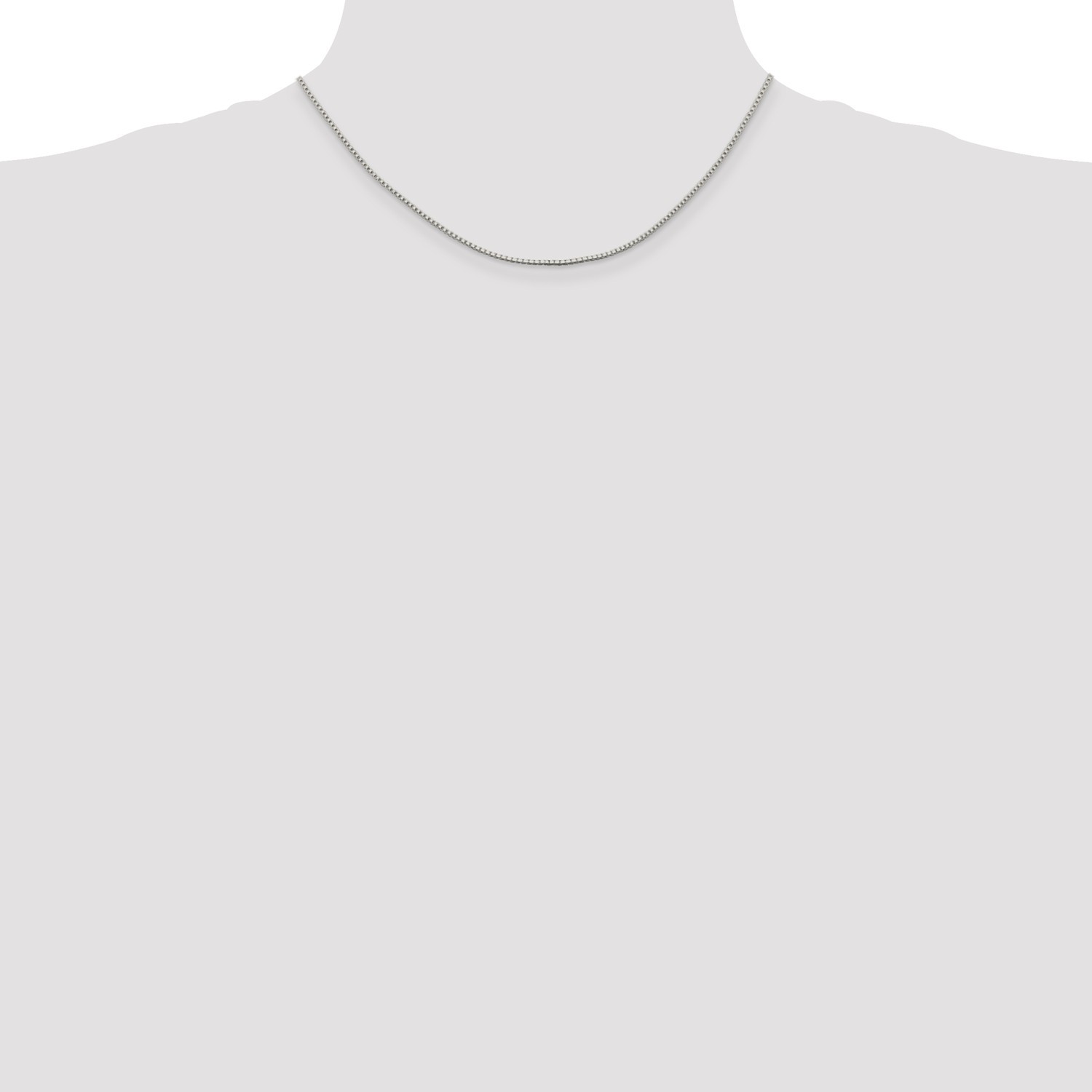 Sterling Silver Solid Polished 1.4mm Plain Box Chain w/ Lobster Clasp 16″ – 36″